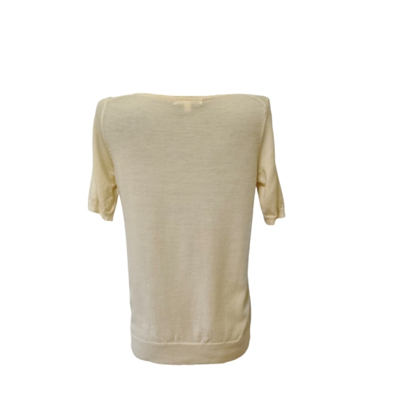 Uniqlo Cream Short Sleeve Sweater - Picture 6 of 7